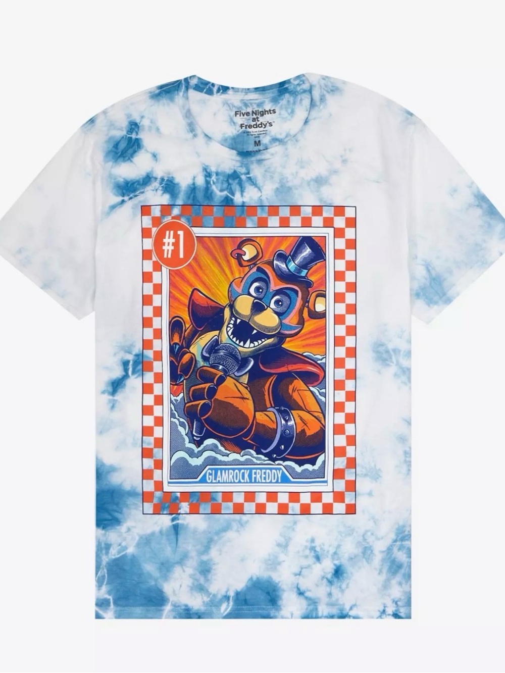 Rare Hot Topic Five Nights At Freddy's Security Breach Tie Dye Glamrock Freddy